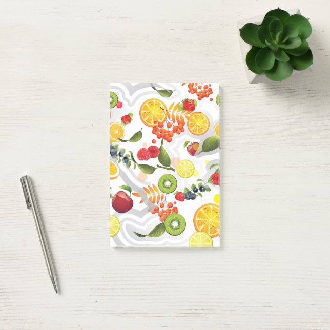 Blandade frukter 5 post-it block (Kontor)