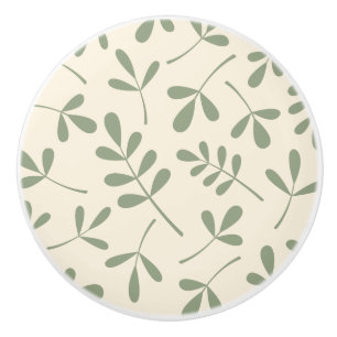 Blandade gröna löv på kräm- design knopp