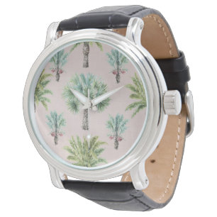 Blandade gröna palmträd armbandsur