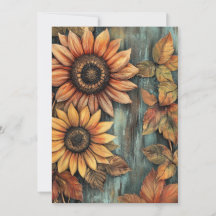 Blandade Höst löv av solblommor