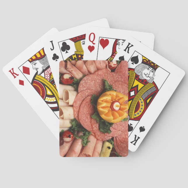 Blandade kalla kött spel kort (Baksidan)