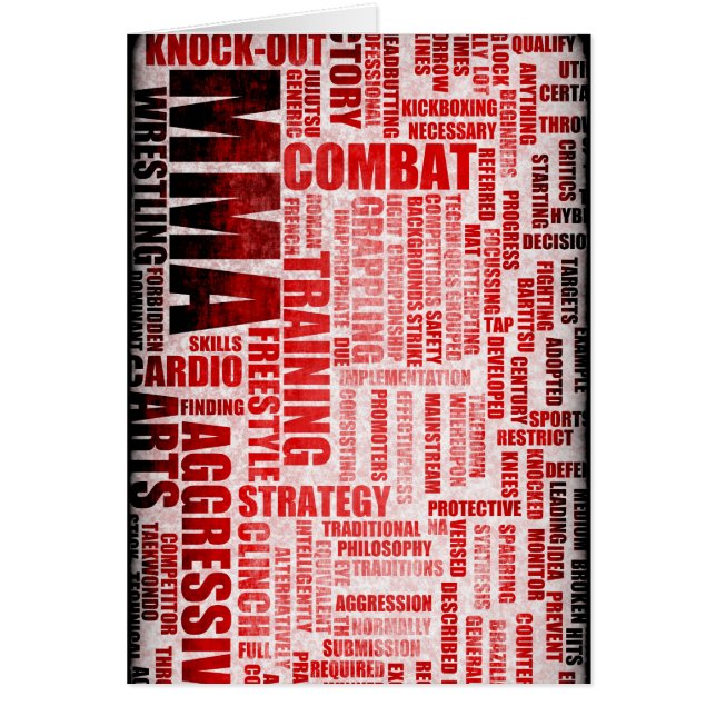 Blandade kampsportar för Muttahida Majlis-E-Amal Hälsningskort (Framsidan)