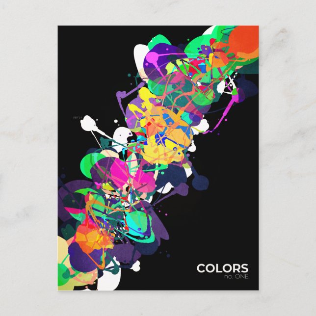 Blandade media Färger 1 Vykort (Framsida)