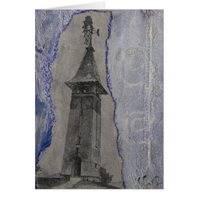 Blandade media i vintage Torn Hälsningskort (Framsidan)