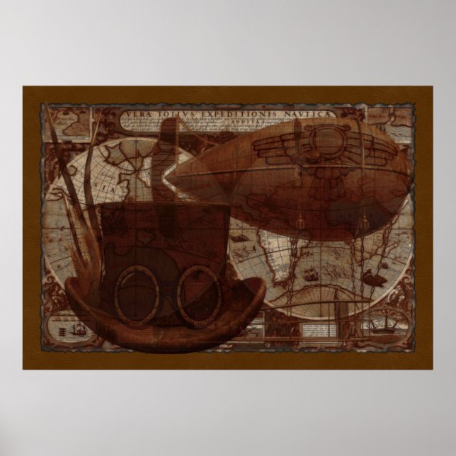 Blandade medier av imaginarium Steampunk Poster (Framsidan)