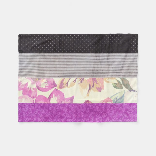 Blandade mönster för topp- flagga fleecefilt (Framsidan (Horisontell))