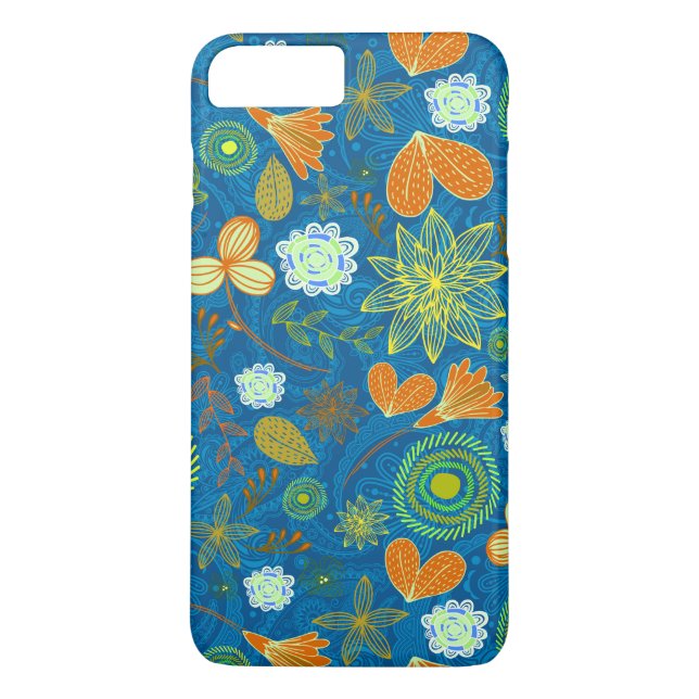 Blandade paisleyblommönster Case-Mate iPhone skal (Baksida)