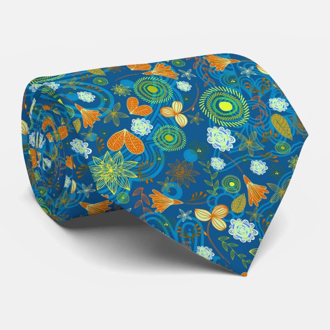 Blandade paisleyblommönster slips (Rullad)
