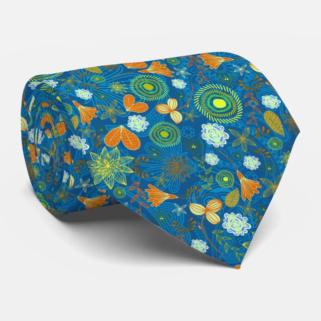 Blandade paisleyblommönster slips (Rullad)