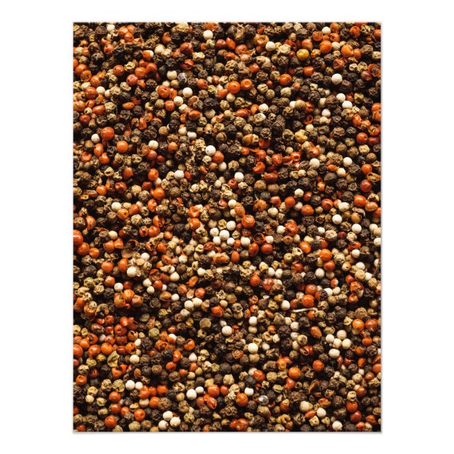 Blandade Peppercorns Struktur | Spisfotografi Fototryck (Framsidan)