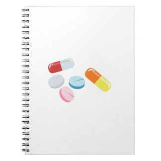 Blandade Pills Anteckningsbok Med Spiral