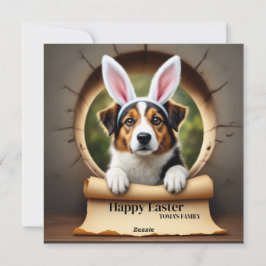 Blandade raser hund - med Namn i familjen Julkort