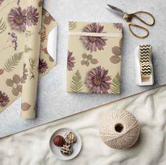 Blandade torkade blommor mat inslagspapper presentpapper