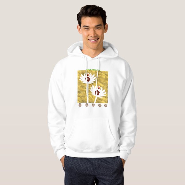 Bländande blomstilstil hoodie (Hel framsida)