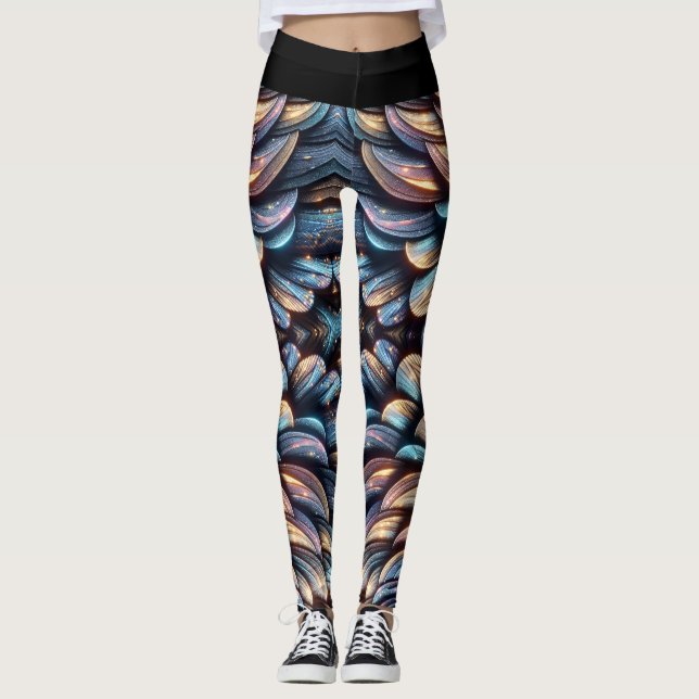 Bländande fjäll leggings (Framsida)