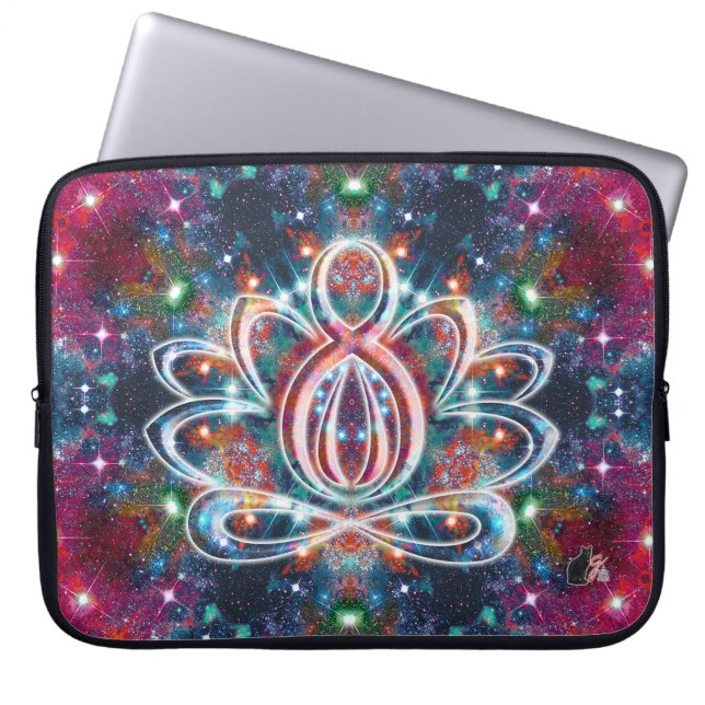 Bländande Zen Lotus Laptop Fodral (Framsidan)
