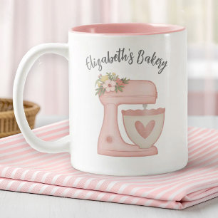 Blandare av Rosa Business Bakery Mixer Två-Tonad Mugg