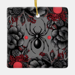 Bländare Blommigt design Gothic stil Julgransprydnad Keramik