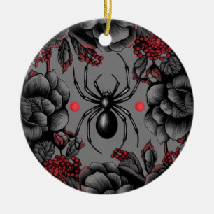 Bländare Blommigt design Gothic stil Julgransprydnad Keramik