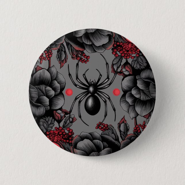 Bländare Blommigt design Gothic stil Knapp (Framsida)