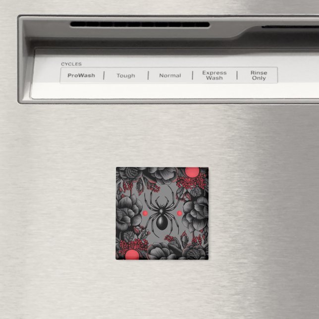 Bländare Blommigt design Gothic stil Magnet (In Situ (Dishwasher))
