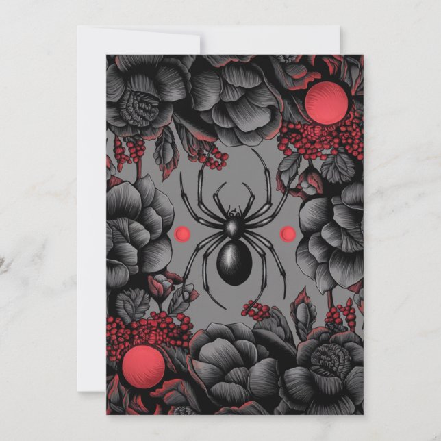 Bländare Blommigt design Gothic stil Tack Kort (Framsida)