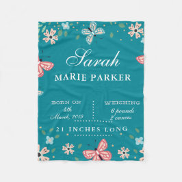 Bländare i Butterfly Garden Baby Fleecefilt