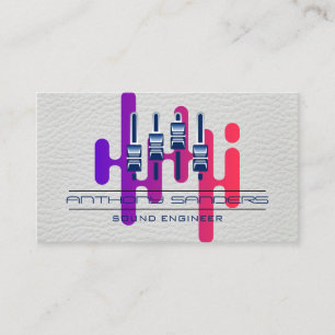 Blandare Music Equalizer Ljud - bakgrund Visitkort