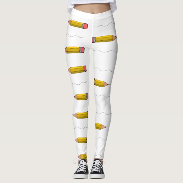 Bländare på vitt leggings (Framsida)