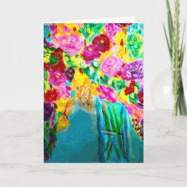 Blandat blankt Bouquet-anteckningskort<Blank Insid Inbjudan