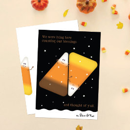 Blandat Candy corn par Fall-Helgdag Julkort