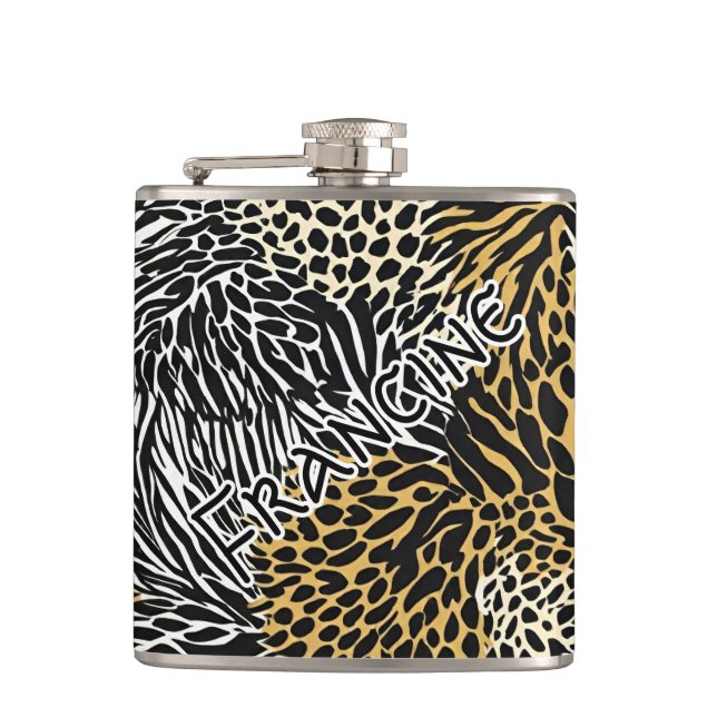 Blandat djurtryck Utskrift av Zebra Leopard Tiger  Fickplunta (Framsidan)