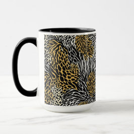 Blandat djurtryck Utskrift av Zebra Leopard Tiger  Mugg