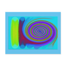 "Blandat Känslor" vykort för halvljusa tecken