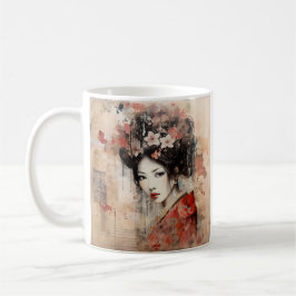 Blandat media Japanskt geisha-kaffe mugg