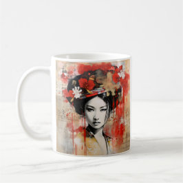 Blandat media Japanskt geisha-kaffe mugg