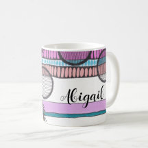 Blandat media med vågrät rand abstrakt, ditt namn