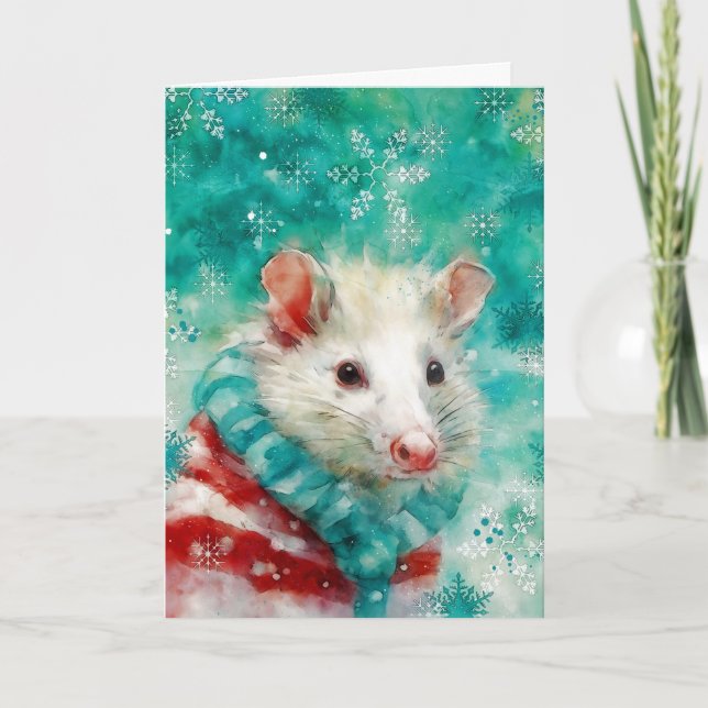 Blandat mediaopossum Skriv ut julkort AP445B1 Kort (Framsida)