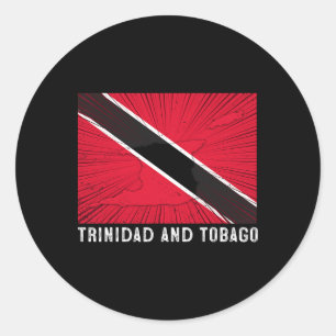 Blandat patriotiskt Trinidad och Tobago-flagg Trin Runt Klistermärke
