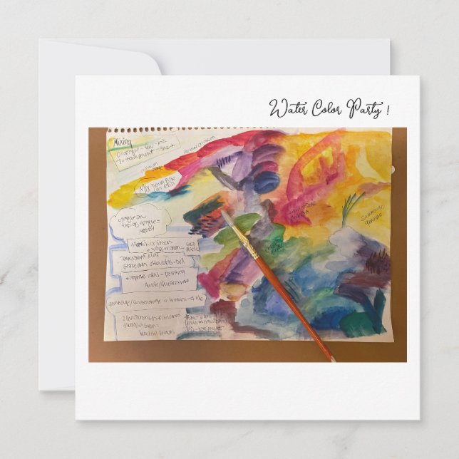 Blandat vykort för vatten Färg (Framsida)