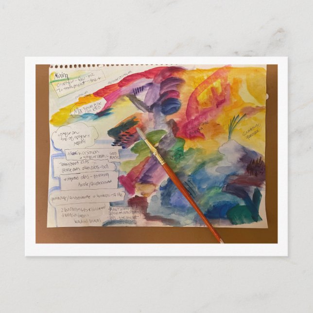 Blandat vykort för vatten Färg (Framsida)