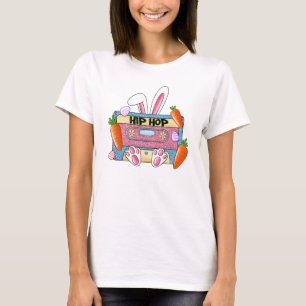 Blandband för Påskhare Hip-Skutt - Retro-kassett T Shirt