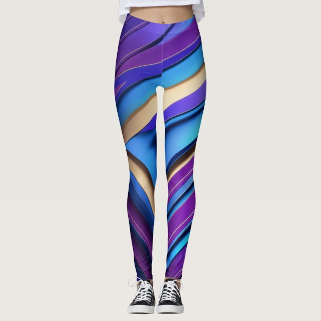 Blandning av bensin från färg (hett 3D) Leggings (Framsida)