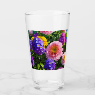 Blandning av blommor glaskopp