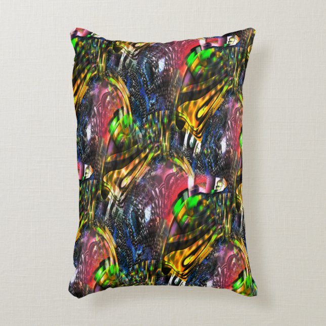 Blandning av färgstark virtuell konst inspirerad a prydnadskudde (Framsidan(Vertikal))