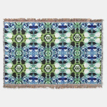 Blandning av former i blått och grönaktigt, genoms