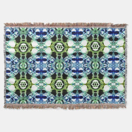 Blandning av former i blått och grönaktigt, genoms filt