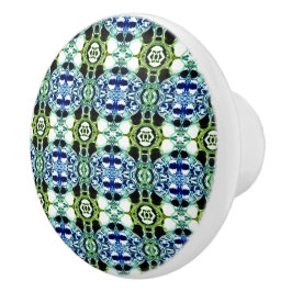 Blandning av former i blått och grönaktigt, genoms knopp