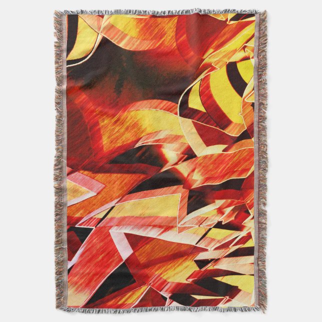 Blandning av gulfärgning med röd mörk, kraftig gen filt (Framsidan Vertikal)