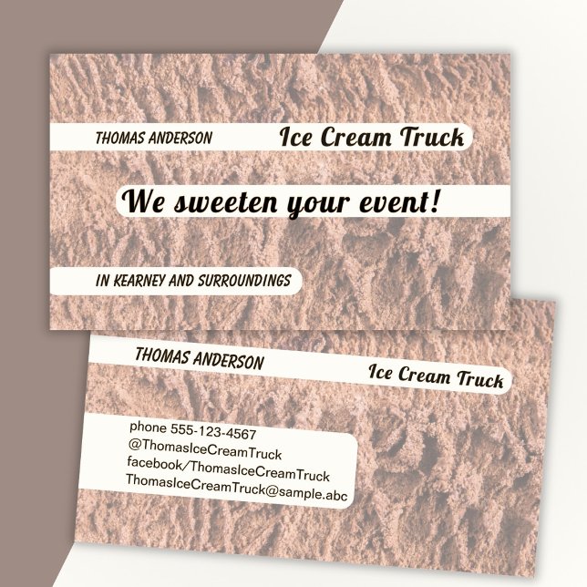 Blandning av Ice Cream Choco Design Visitkort (Skapare uppladdad)